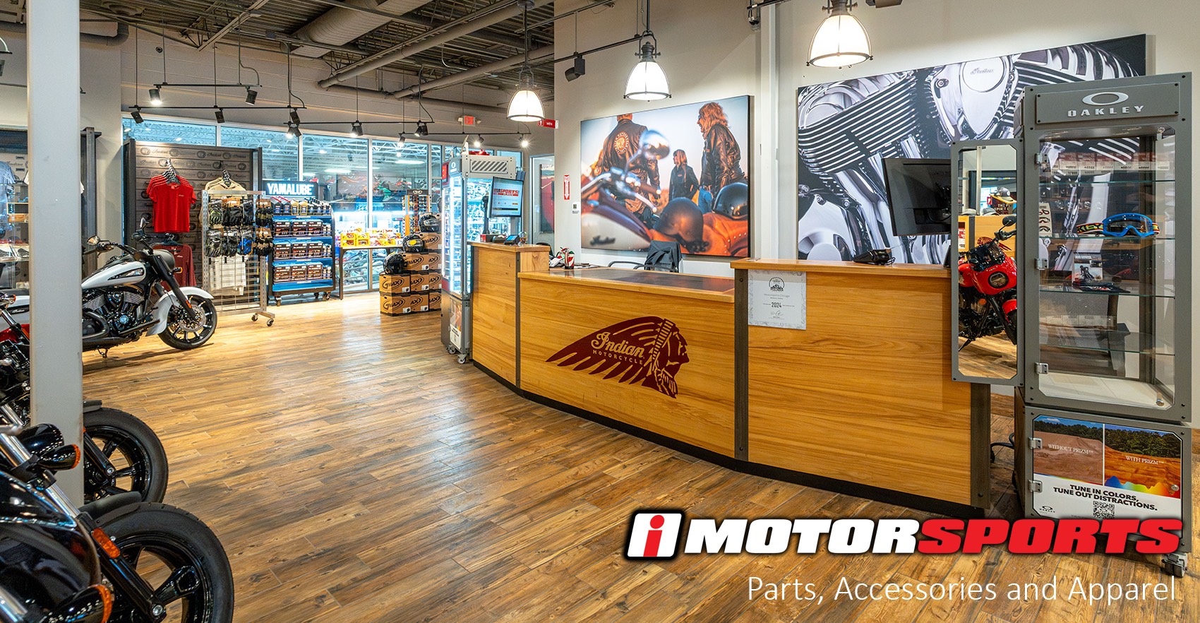 iMotorsports Chicago parts department counter and accessories